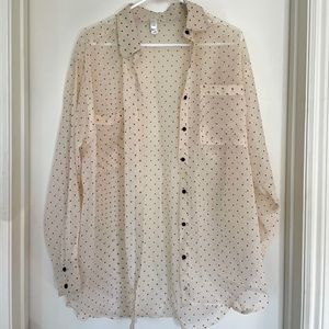 American Apparel Oversize Polka Dot Shirt